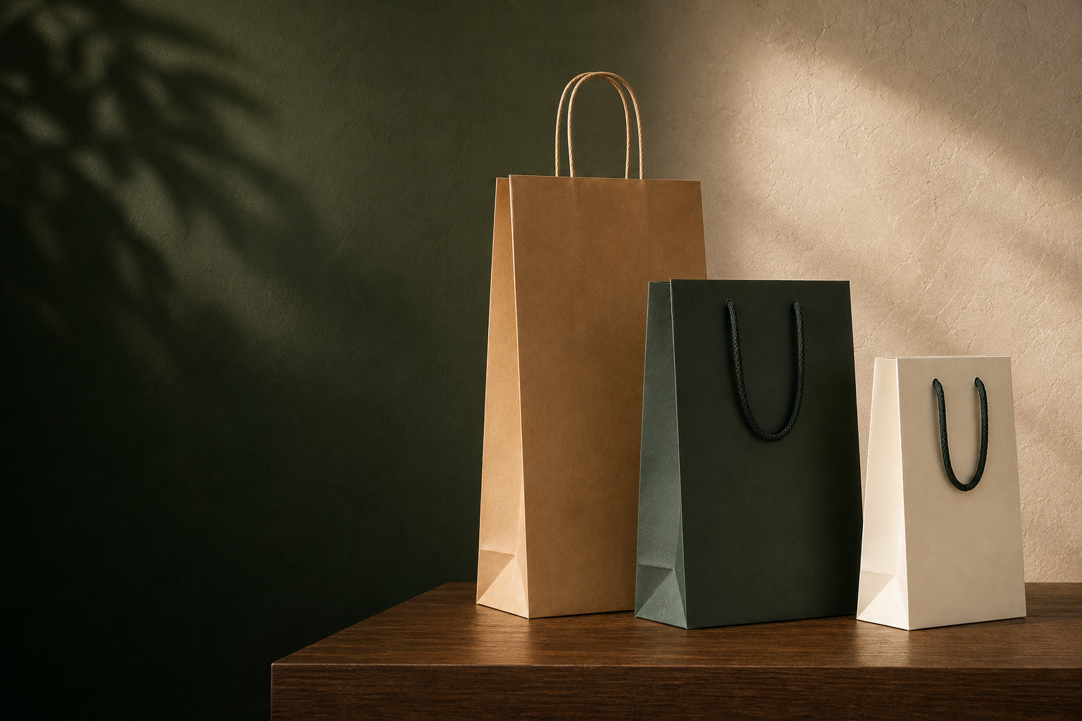 Eco food packaging paper bags gift bags and labels